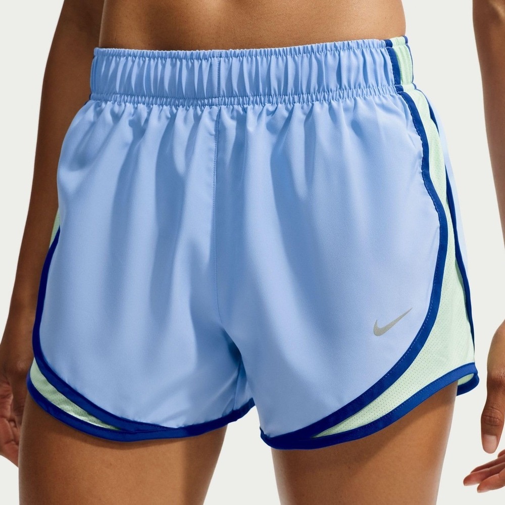 Nike Women Tempo Dri-Fit Running Shorts Sapphire Blue Mesh Lined 831558-452 Sz M
